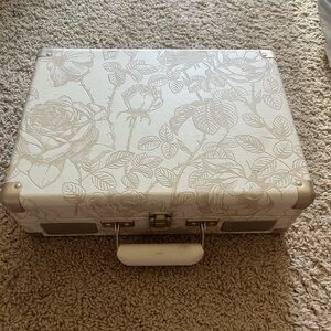 Floral Cream & Gold Crosley Record Player